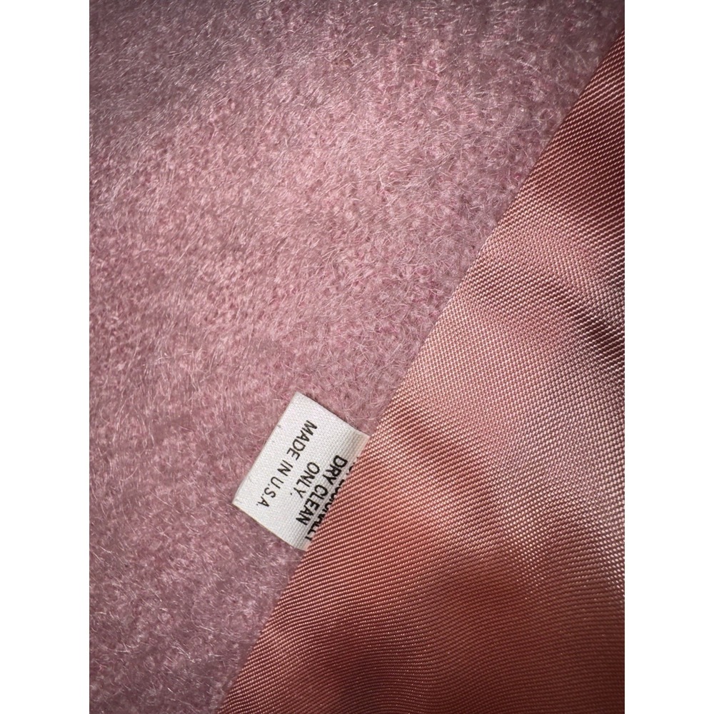Vintage Mayfair of California USA Pink Mohair Jacket Coat 60's Wool Women's L - Picture 8 of 8